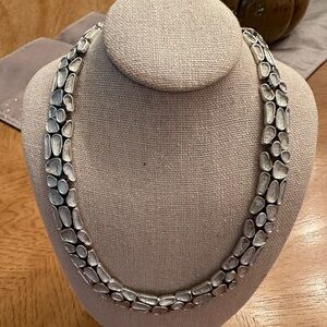Women’s Necklace Choker Size Vintage Silver in color unique design Jewelry y2k